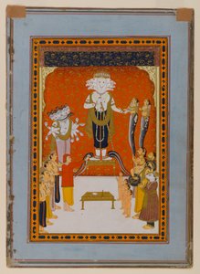 Devotions to Nagadevata, Rajasthan, c.1790 (wc और gold on paper) द्वारा इंडियन स्कूल