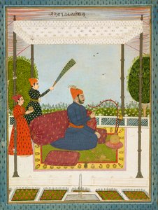 Diwan Nawal Singh, Prime Minister of Datia, c.1750 द्वारा इंडियन स्कूल