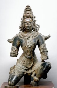 गरुड़, मंडला किले, मध्य प्रदेश से, 1200 ईस्वी (काला पत्थर)
