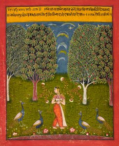 Gauri Ragini, folio from a Ragamala, c.1650 द्वारा इंडियन स्कूल
