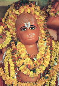 हनुमान, बंदर भगवान (संलग्न तामचीनी) द्वारा इंडियन स्कूल