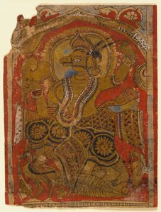 हरिनगोमशिन भ्रूण को ले जाता है, एक बिखरे हुए कल्पसूत्र से पत्ती का टुकड़ा (wc और कागज पर सोना) द्वारा इंडियन स्कूल