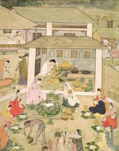 में। 68.4 ए वुमन्स दावत, c.1810 द्वारा इंडियन स्कूल