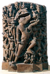 भारतीय कला: एक सूअर के रूप में हिंदू दिव्य विष्णु। खजुराहो, भारत से। चंदेल काल द्वारा इंडियन स्कूल