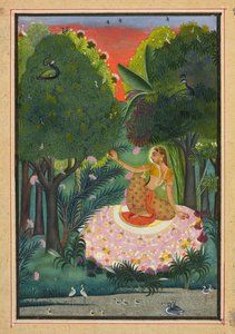 Kamod Ragini, folio from a Ragamala, c.1770-1775 द्वारा इंडियन स्कूल