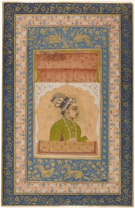 दारा शिकोह का लघु चित्र, c.1640 (एल्बम के पत्तों पर चढ़े कागज पर गॉच) द्वारा इंडियन स्कूल