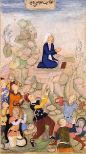 मूसा और नागों की प्लेग, 1602-05 (कागज पर अपारदर्शी wc) द्वारा इंडियन स्कूल
