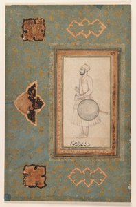 कूका आज़म शाह का चित्र, c.1640 (कागज पर स्याही) द्वारा इंडियन स्कूल