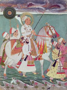जोधपुर के महाराजा अजीत सिंह का चित्रण (1678-1724) द्वारा इंडियन स्कूल