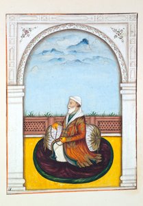 राजह दीना नाथ-बहादुर, पंजाब के साम्राज्य से, इसके शासकों और प्रमुखों, खंड I, एक अज्ञात भारतीय कलाकार द्वारा 27 वॉटरकलर अध्ययन की मात्रा, c.1840 (कागज पर wc) द्वारा इंडियन स्कूल