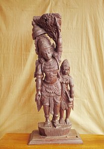 श्री राम और हनुमान (लकड़ी)