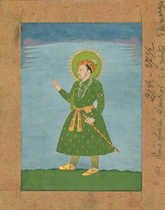चौथे मुगल सम्राट जहाँगीर (आर। 1605-1627), सी। 17 वीं सदी की शुरुआत में लघु चित्रकला (स्याही और भूरे रंग के कागज पर चित्र) द्वारा इंडियन स्कूल