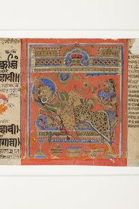 कल्पसूत्र (कागज पर ओपेक wc) से उसके सोफे पर ब्राह्मणी देवानंद द्वारा इंडियन स्कूल