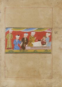 बीमार अलेक्जेंडर ने अपनी इच्छा को निर्धारित किया, c.1475 (कागज पर अपारदर्शी wc) द्वारा इंडियन स्कूल