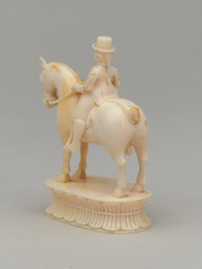 व्हाइट नाइट, शतरंज का टुकड़ा, भारत, 1820 लगभग द्वारा इंडियन स्कूल
