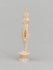 सफेद मोहरा, शतरंज का टुकड़ा, भारत, 1820 लगभग द्वारा इंडियन स्कूल