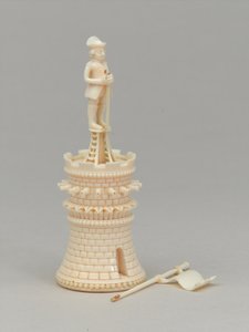 श्वेत बदमाश, शतरंज का टुकड़ा, भारत, 1820 लगभग द्वारा इंडियन स्कूल