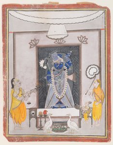 श्रीनाथजी की पूजा (अपारशक्ति, कागज पर सोने और चांदी) द्वारा इंडियन स्कूल