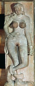 Yakshini, from a Buddhist gate. Mathura, Utter Pradesh, Kusana Period (30-241 AD)  द्वारा इंडियन स्कूल