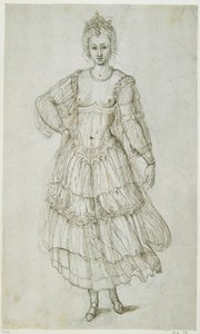 सुबह की एक बेटी, c.1611 (कागज पर कलम और स्याही) द्वारा Inigo जोन्स