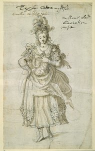 कैमिला, c.1609 (कागज पर कलम और स्याही) द्वारा Inigo जोन्स