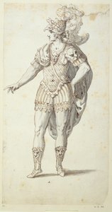 ओबेरॉन की पोशाक के लिए अंतिम डिजाइन, c.1611 (कागज पर कलम और स्याही)