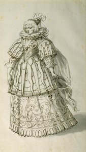 बहाना, c.1638 (कागज पर कलम और स्याही) द्वारा Inigo जोन्स