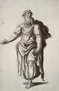 मर्लिन, c.1610 (कागज पर कलम और स्याही) द्वारा Inigo जोन्स