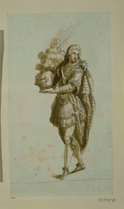 हेलमेट वाला पृष्ठ (कागज पर कलम और स्याही) द्वारा Inigo जोन्स