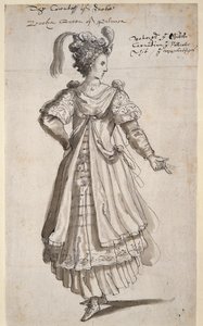 क्वीन ज़ेनोबिया, c.1609 (कागज पर कलम और स्याही) द्वारा Inigo जोन्स