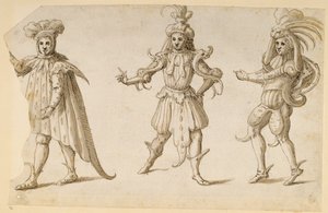 तीन फेज, c.1611 (कागज पर कलम और स्याही) द्वारा Inigo जोन्स