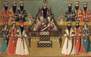 फथ ”अली शाह और उनके तत्काल दरबारियों, c.1815