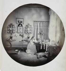 मक्रॉस हाउस का इंटीरियर, c.1865 (एल्बम प्रिंट) द्वारा आयरिश फोटोग्राफर