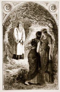 सेंट पैट्रिक (1829-99) द्वारा C.1890 के दशक में सेंट पैट्रिक फुकलूट की लकड़ी में कुंवारी लड़कियों से, द ट्रायस थुमातुर्ग, या आयरलैंड के तीन वंडर-वर्किंग सेंट्स से मिले द्वारा आयरिश स्कूल