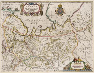 रूस के मानचित्र से: उत्तरी और पूर्वी भाग, 1630s द्वारा इसहाक अब्राहम। मस्सा