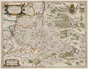 पश्चिमी रूस के मानचित्र से: उत्तरी और पूर्वी भाग, 1664 द्वारा इसहाक अब्राहम। मस्सा