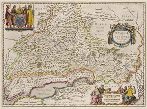 दक्षिणी रूस मानचित्र से: उत्तरी और पूर्वी भाग, 1664 द्वारा इसहाक अब्राहम। मस्सा