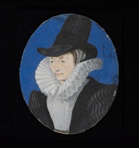 अज्ञात महिला का पोर्ट्रेट लघु चित्र, c.1590 (वेल्लम पर wc) द्वारा इसहाक ओलिवर
