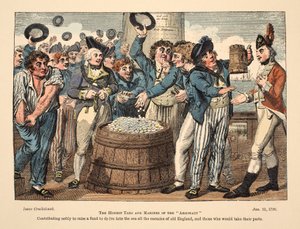 द अर्गेनट, पब के ईमानदार टार और मरीन। 1798 (हाथ के रंग का उत्कीर्णन) द्वारा आइजैक रॉबर्ट क्रूइशांक