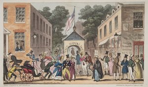 द रॉयल, स्पेल्थम या स्पास्मोडिक स्पा स्पा वाटर्स से द इंग्लिश स्पाई, पब। 1824 (हाथ के रंग का उत्कीर्णन) द्वारा आइजैक रॉबर्ट क्रूइशांक