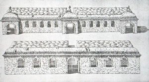 'द गार्डन्स ऑफ़ विल्टन' से टोपरी आर्केड वॉकवे, c.1645 (उत्कीर्णन)