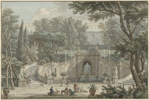 टिवोली में विला डी&39;एस्ट के गार्डन का दृश्य, c.1725