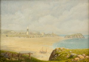 Tenby, समुद्र तट, 1870-1927 द्वारा इसाम्बर्ड ओवेन