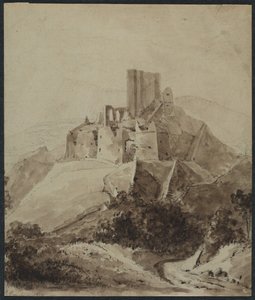 चेटो डी आर्क के खंडहर, 1819। द्वारा इसिडोर जस्टिन टेलर