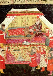 हरेम सीन, &39;शाहनामा&39; (किंग्स की पुस्तक), अबू-कासिम मनूर फ़िरदावी (c.934-c.1020) से चित्र द्वारा इस्लामी स्कूल