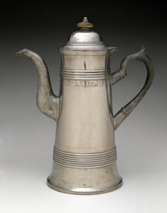 कॉफिपोट, सी। 1820-1840 (लकड़ी, लकड़ी) द्वारा इज़राइल ट्रास्क