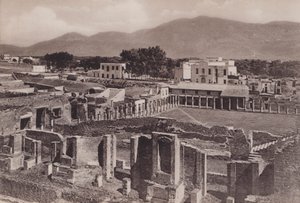 पैनोरमा के साथ ग्लेडियेटर्स के बैरक, द फेंसिंग स्कूल (बी / डब्ल्यू फोटो) द्वारा इतालवी फोटोग्राफर