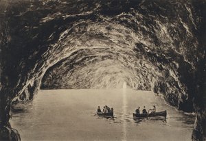 नेपल्स: Capri, Grotta Azzurra (b / w फोटो)