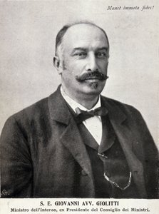 जियोवानी गियोलिट्टी का पोर्ट्रेट (1842-1928), इतालवी राजनीतिज्ञ। द्वारा इतालवी फोटोग्राफर