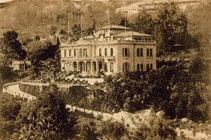 सैन रेमो, देवचन कैसल, अप्रैल 1920 में शांति सम्मेलन की सीट (बी / डब्ल्यू फोटो) द्वारा इतालवी फोटोग्राफर